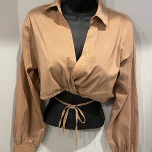 Tan Brown Crop Top